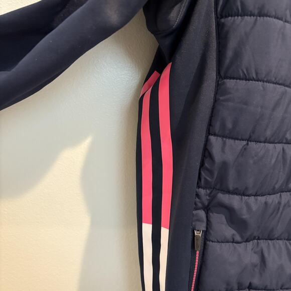 Donegal Puffer Jacket Youth Age 13 Navy Pink GAA Gaelic Football Full Zip Soccer - Picture 10 of 16